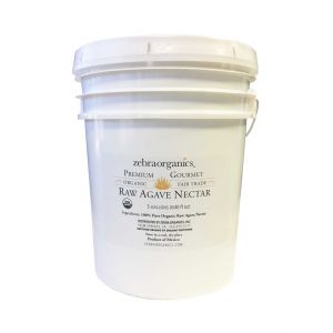 Agave Nectar, Premium, Raw, Organic, 5 gal (640 fl oz) bucket - Zebra Organics