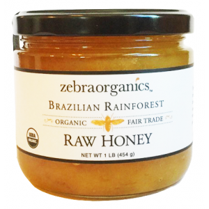 Honey, Organic Raw Brazilian Rainforest, 1 lb - Zebra Organics